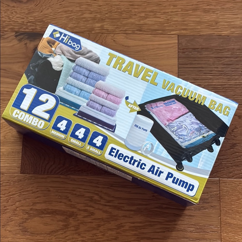 Hibag Travel Vacuum Bag with Electric Air Pump